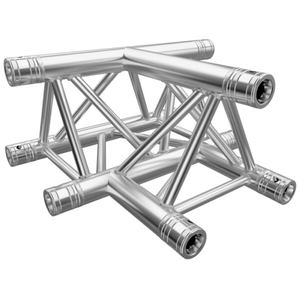 F33 Tri Truss 3 Way Horizontal T-Junction (Apex Up/Down) with Spigots