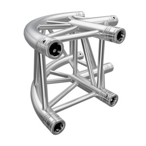 F34 Square Truss 2 Way 90° Curved (500mmR) Corner with Spigots