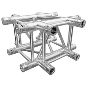 F34 Square Truss 4 Way X-Junction with Spigots