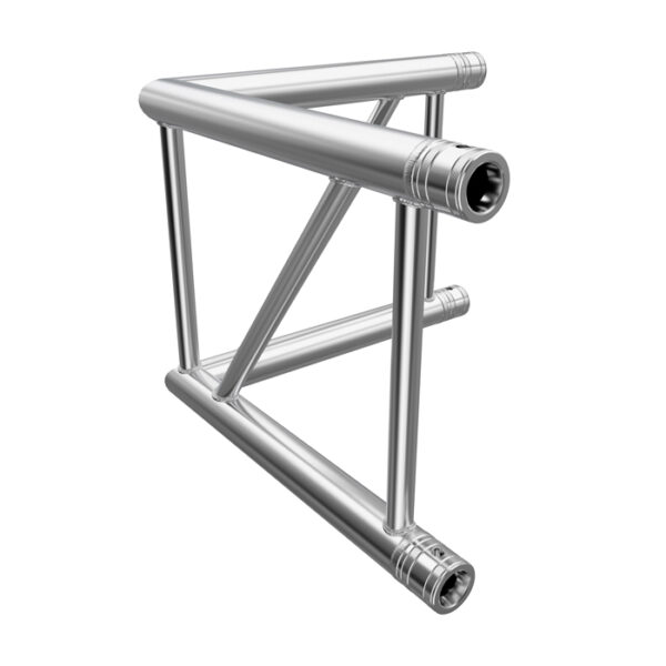 F42P Flat Truss 2 Way 90° Corner with Spigots, Pins & R-Clips - Vertical