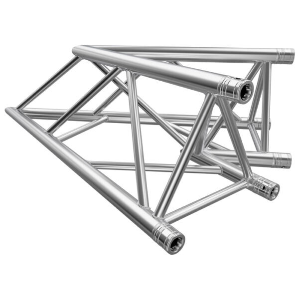 F43P Tri Truss 2 Way 45° Horizontal Truss Corner (Apex Up/Down) with Spigots, Pins & R-Clips