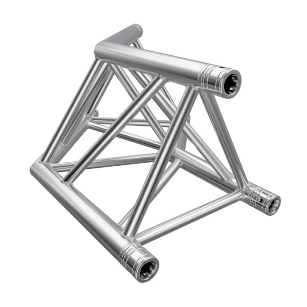 F43P Tri Truss 2 Way 135° Horizontal Corner (Apex Up/Down) with Spigots, Pins & R-Clips