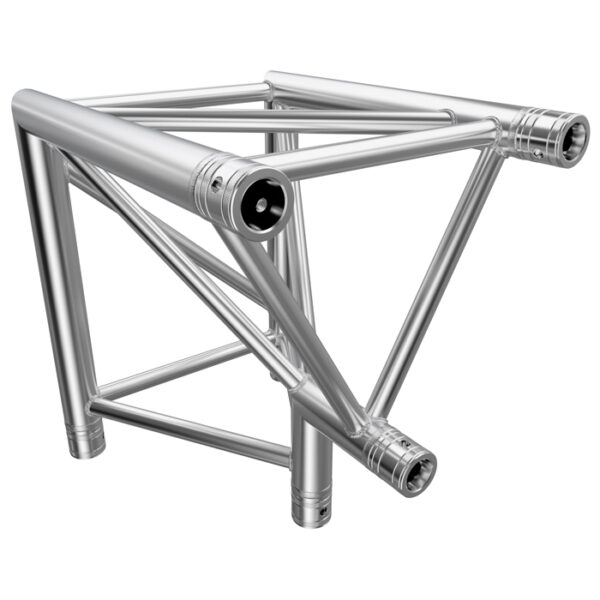 F43P Tri Truss 90° Vertical Corner (Apex Inside) with Spigots, Pins & R-Clips