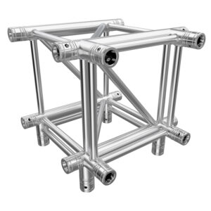F44P Square Truss 4 Way T- to Vertical Junction with Spigots