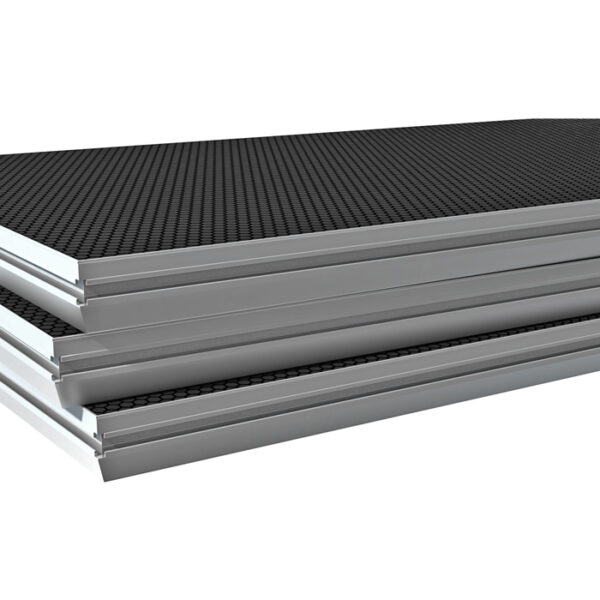 GT 2.0m x 1.0m Triangular Birch Ply Stage Platform with Black Embossed Phenolic Resin Impregnated Veneer - Right - Image 3
