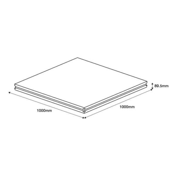 GT 1.0m x 1.0m Birch Ply Stage Platform with Black Embossed Phenolic Resin Impregnated Veneer - Image 2