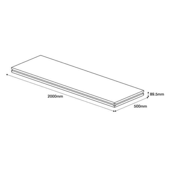 GT 2.0m x 0.5m Birch Ply Stage Platform with Black Embossed Phenolic Resin Impregnated Veneer - Image 2