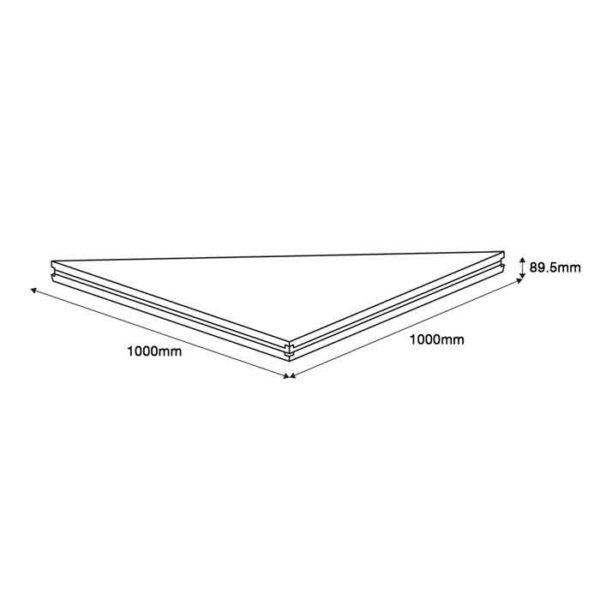 GT 1.0m x 1.0m Triangular Birch Ply Stage Platform with Black Embossed Phenolic Resin Impregnated Veneer - Image 2