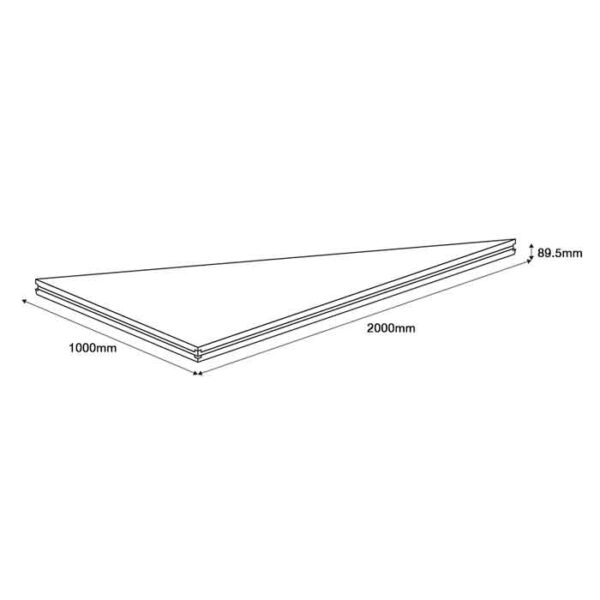 GT 2.0m x 1.0m Triangular Birch Ply Stage Platform with Black Embossed Phenolic Resin Impregnated Veneer - Left - Image 2