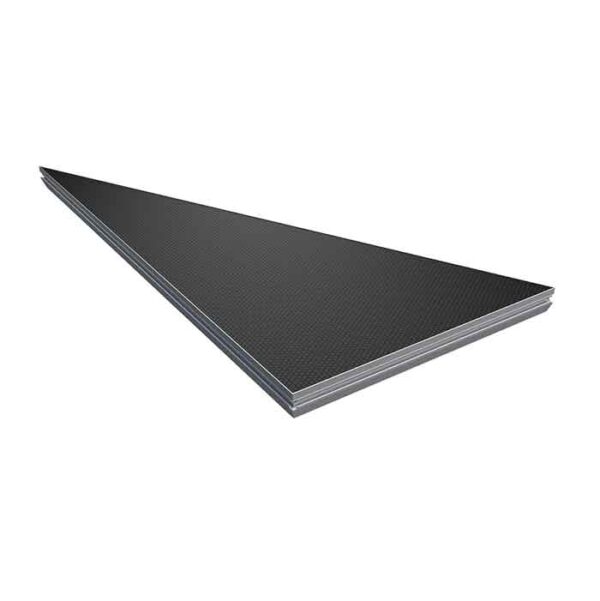 GT 2.0m x 1.0m Triangular Birch Ply Stage Platform with Black Embossed Phenolic Resin Impregnated Veneer - Right