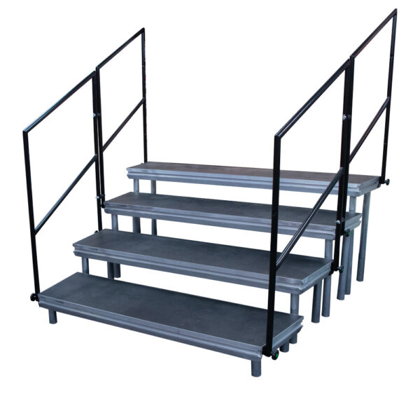 GT Stage Choral Riser Birch Ply Stage Platform with Black Embossed Phenolic Resin Impregnated Veneer 1450mm