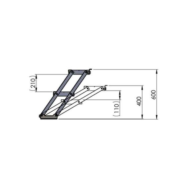 GT Stage Variable 400-600mm Stage Height Stair Set (2 Steps) - Image 2