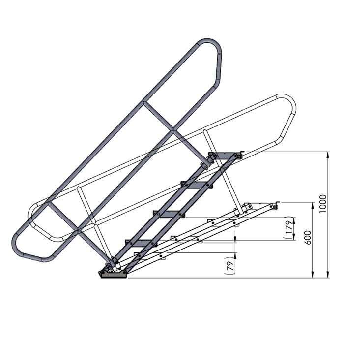GT Stage Variable 600-1000mm Stage Height Stair Set (4 Steps) - Image 2