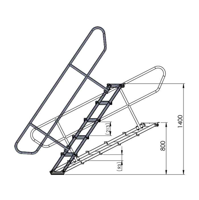 GT Stage Variable 800-1400mm Stage Height Stair Set (5 Steps) - Image 2