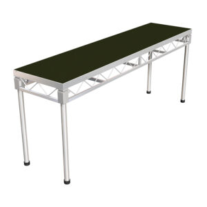 2.4m x 0.6m Stage Platform with 0.9m Legs - Carpet Top