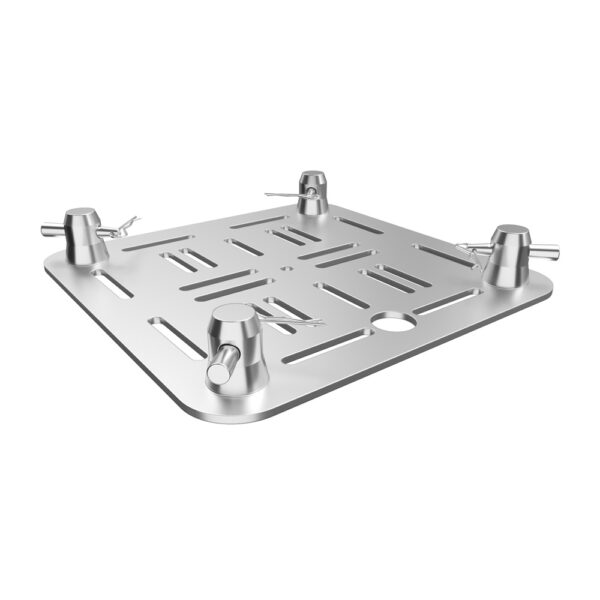 F34 Multi Position Aluminium Mounting Top Plate 308mm x 308mm x 5mm with Spigots, Pins & R-Clips