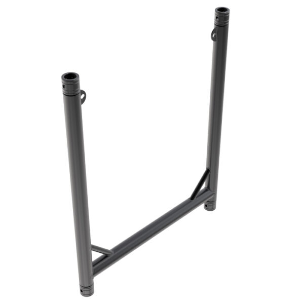 F01 Modular 700mmW x 850mmH U-Frame with Conical Spigot, Pins & R-Clips - Black