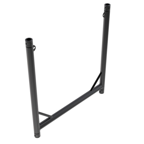 F01 Modular 850mmW x 1050mmH U-Frame with Conical Spigots, Pins & R-Clips - Black