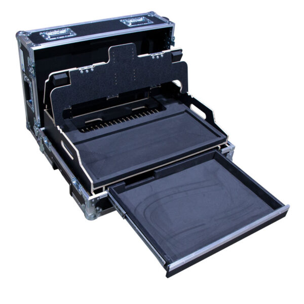 Ovation Case to suit Zero88 FLX S48 Console with Underslung Storage Drawer and Adjustable PC Monitor Mount - Image 3