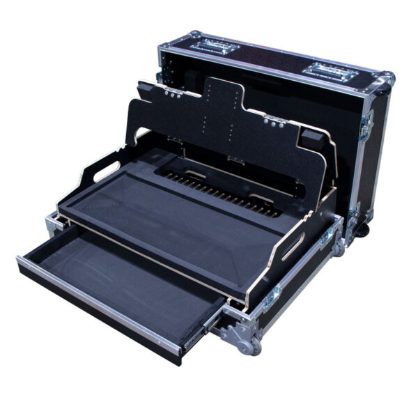 Ovation Case to suit Zero88 FLX S48 Console with Underslung Storage Drawer and Adjustable PC Monitor Mount - Image 4