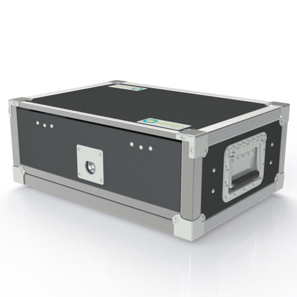 2RU Anti-Shock 566mmL x 231mmH x 404mmD (Externals) Rack Mount Case; 300mmD (Between Front & Back Rack Mounts) - Black - Image 2