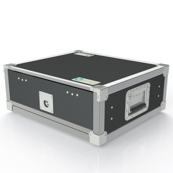 2RU Anti-Shock 566mmL x 231mmH x 503mmD (Externals) Rack Mount Case; 400mmD (Between Front & Back Rack Mounts) - Black - Image 2