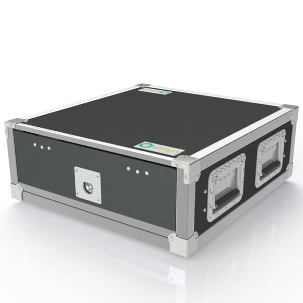 2RU Anti-Shock 566mmL x 231mmH x 603mmD (Externals) Rack Mount Case; 500mmD (Between Front & Back Rack Mounts) - Black - Image 2