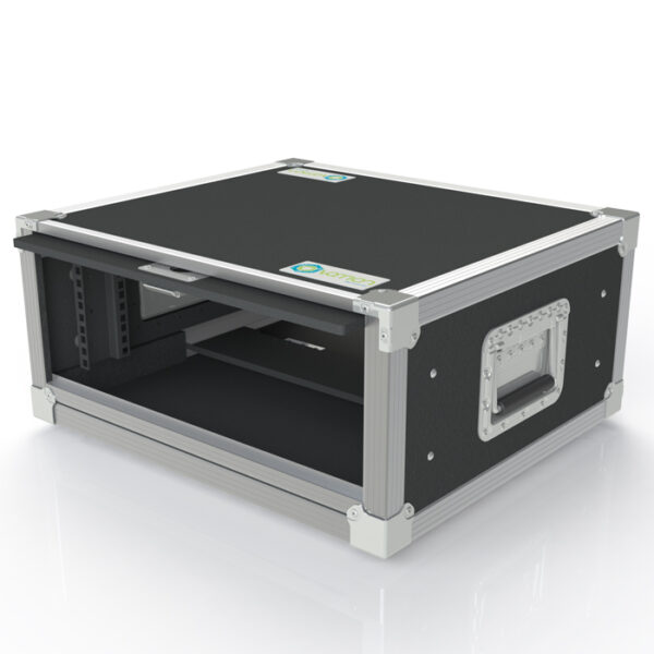 3RU Anti-Shock 566mmL x 275mmH x 503mmD (Externals) Rack Mount Case; 400mmD (Between Front & Back Rack Mounts) - Black