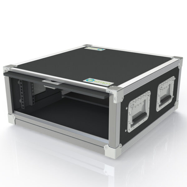 3RU Anti-Shock 566mmL x 275mmH x 603mmD (Externals) Rack Mount Case; 500mmD (Between Front & Back Rack Mounts) - Black