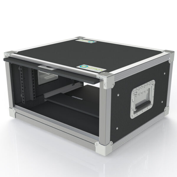 4RU Anti-Shock 566mmL x 320mmH x 503mmD (Externals) Rack Mount Case; 400mmD (Between Front & Back Rack Mounts) - Black