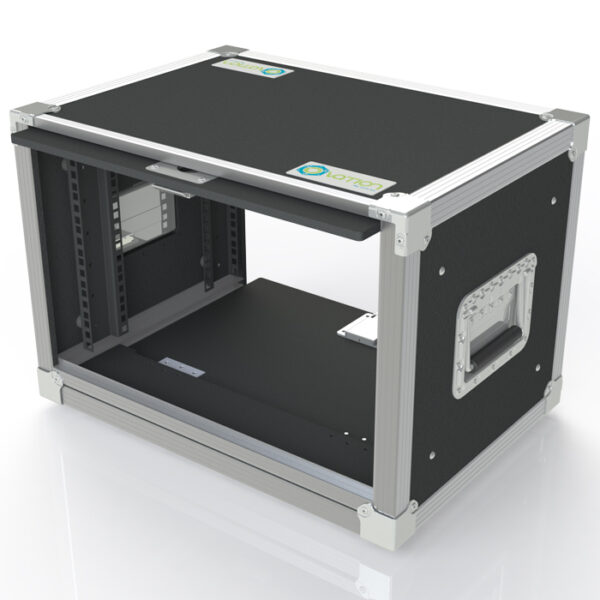 6RU Anti-Shock 566mmL x 409mmH x 404mmD (Externals) Rack Mount Case; 300mmD (Between Front & Back Rack Mounts) - Black