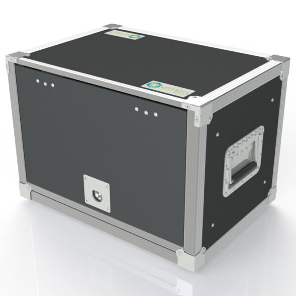 6RU Anti-Shock 566mmL x 409mmH x 404mmD (Externals) Rack Mount Case; 300mmD (Between Front & Back Rack Mounts) - Black - Image 2