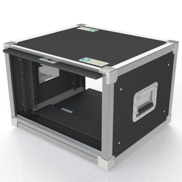 6RU Anti-Shock 566mmL x 409mmH x 503mmD (Externals) Rack Mount Case; 400mmD (Between Front & Back Rack Mounts) - Black
