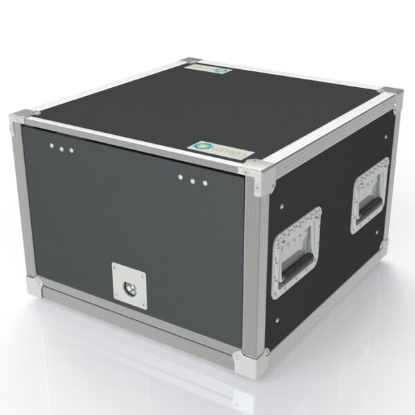 6RU Anti-Shock 566mmL x 409mmH x 603mmD (Externals) Rack Mount Case; 500mmD (Between Front & Back Rack Mounts) - Black - Image 2