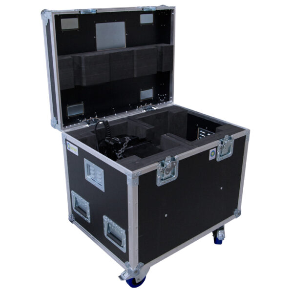 Dual GIS LP500 Chain Hoist Ovation Road Case with additional void area underneath for soft chain bag