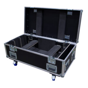 8 Unit Robert Juliat Dalis 860 Ovation Road Case with side pocket storage and hinged seperation arms