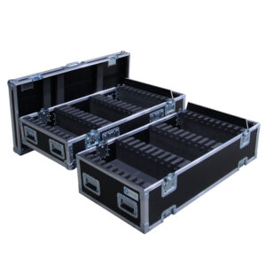 Modular case to hold VDO Sceptron bar lights. Capacity can be increased 10 lights with each level added.