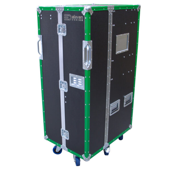 Double Door Rolling Kitchenette Ovation Case with storage compartments for additional kitchen appliances