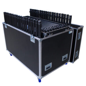 20 Unit 850mm U-Drop Ovation Road Case with Removable Tray for 10 Unit 850mm U-Top