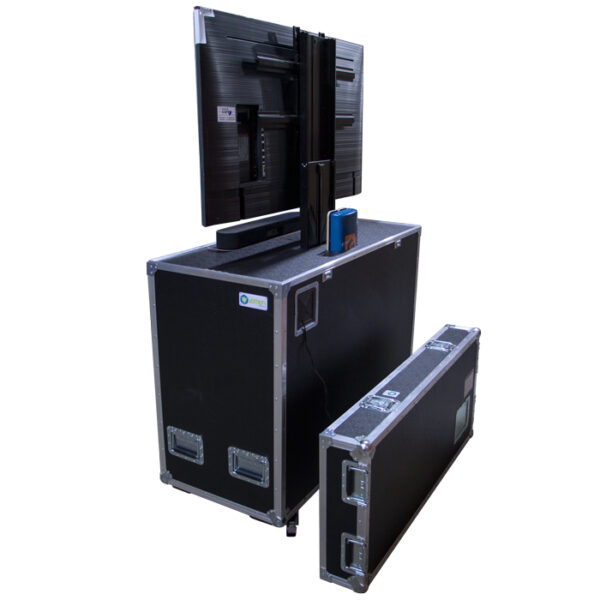 Custom TV Screen Lift case with electric TS1000 lifter to suit a Samsung 55 inch Television