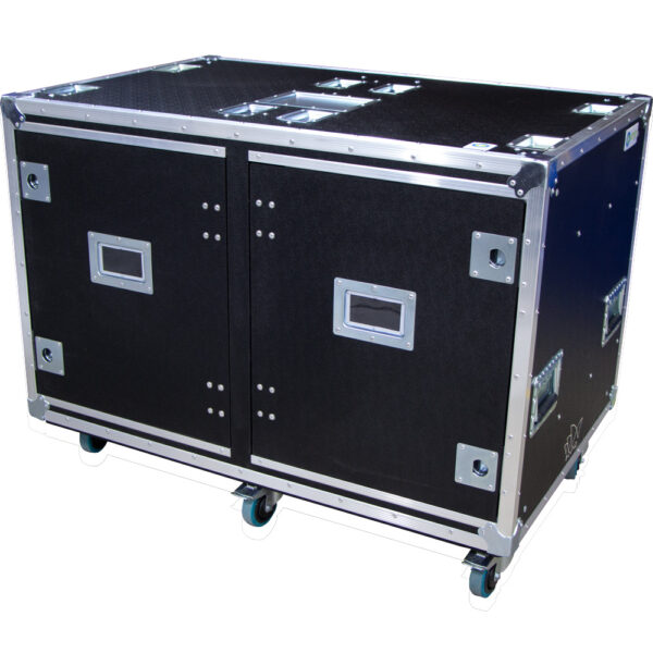 Dual 14RU Anti-Vibration Ovation Rack Mount Case With Slide-Away Doors - Image 2