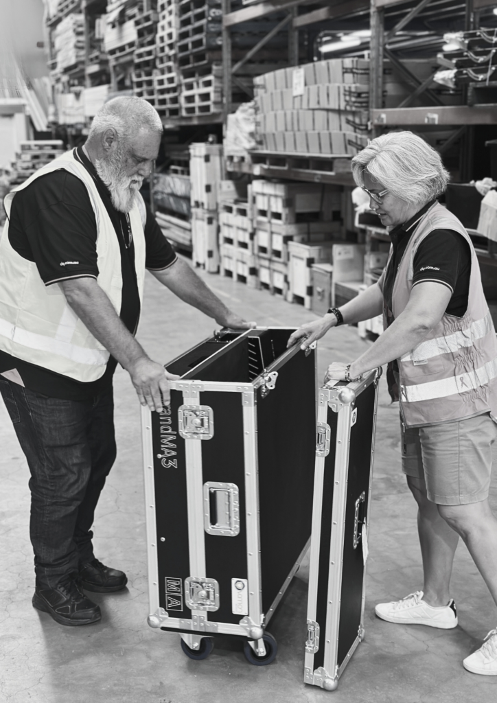 Luisa and Steve working together