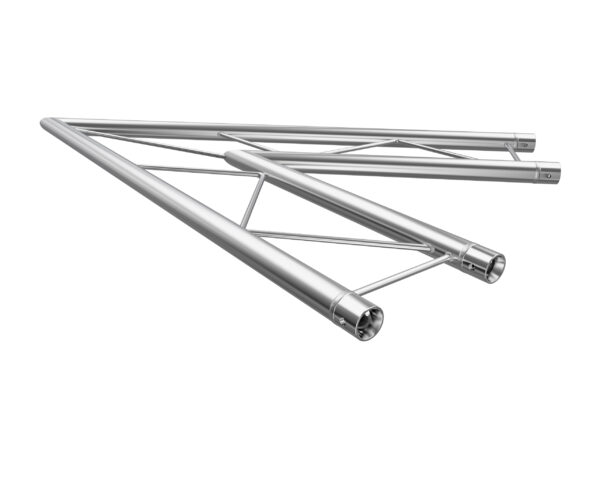 F22 Flat Truss 2 Way 45° Corner with Spigots, Pins & R-Clips - Horizontal