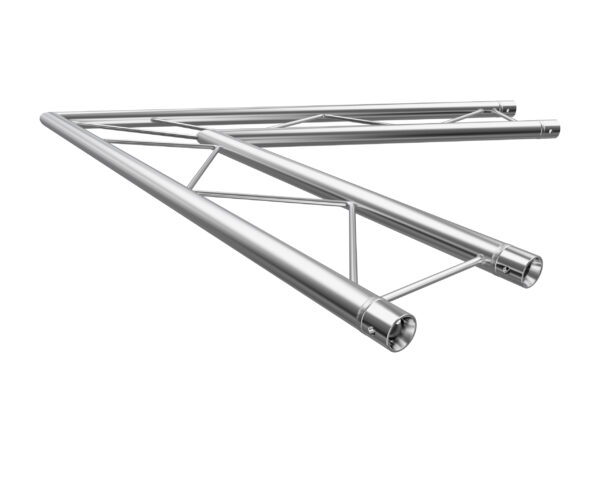 F22 Flat Truss 2 Way 60° Corner with Spigots, Pins & R-Clips - Horizontal