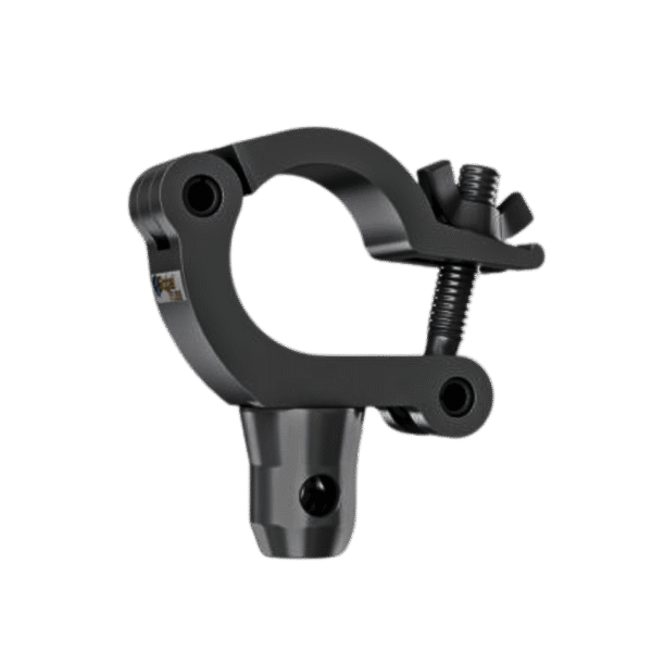 50mmØ Medium Duty (300kg) Straight Mouth Half-Coupler with F32-44 Half-Spigot, Pins & R-Clip - Black