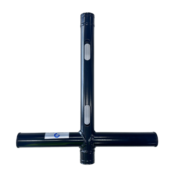 F01 500mmH Dropper Bar with Socket Connector Top & Bottom and Safety Wire Slots - Black