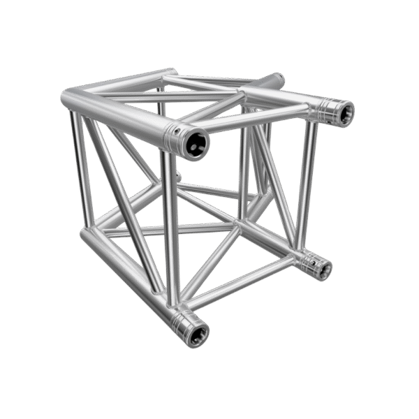 F44P Square Truss 2 Way 120° Corner with Spigots, Pins & R-Clips