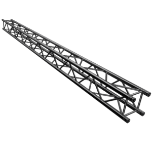 Black Global Truss F34 4.5m square aluminium truss section with 290 mm profile and spigot connection hardware