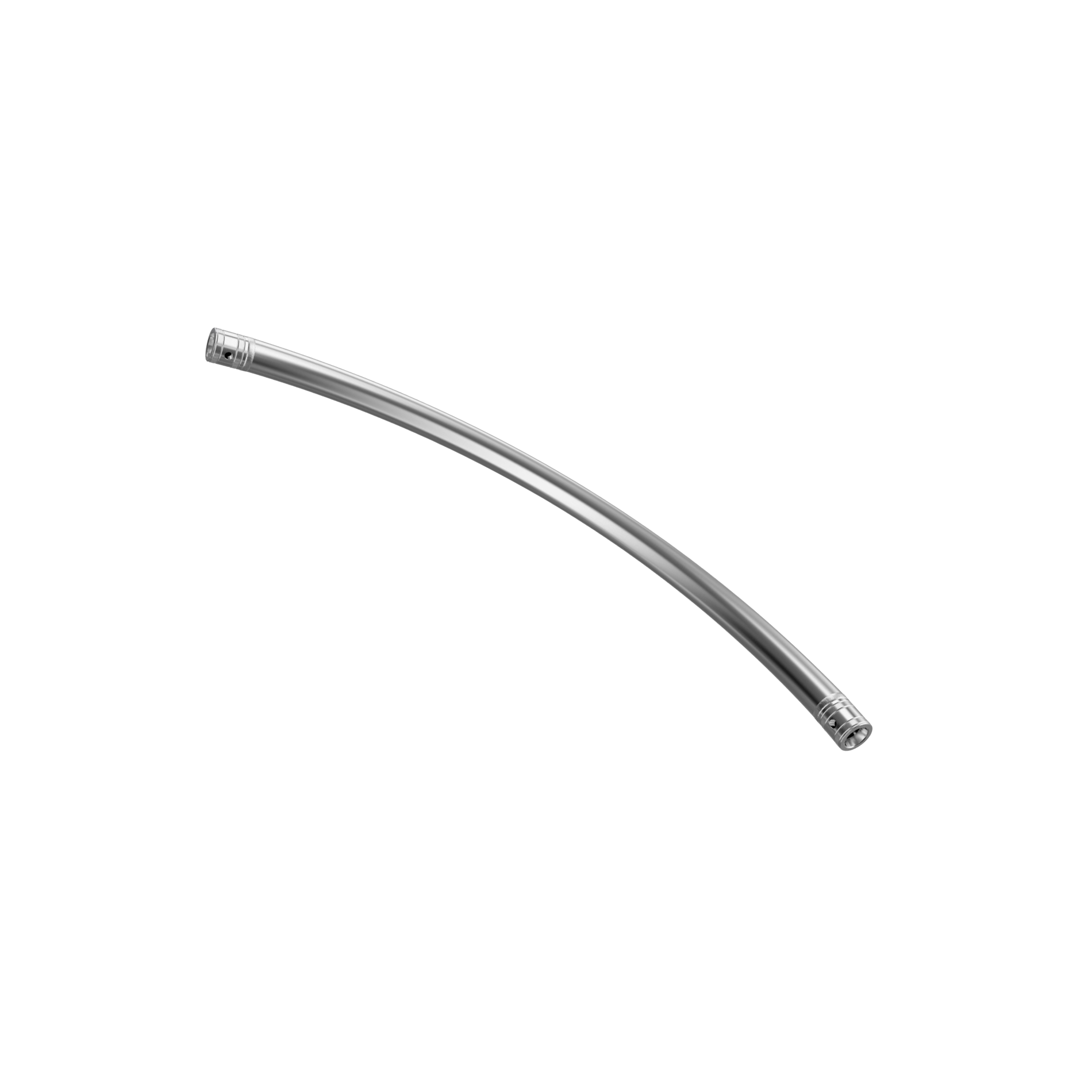 F01 50mm diameter 90-degree radial aluminium tube with spigot connections, forming part of a 1.5m diameter circular truss.