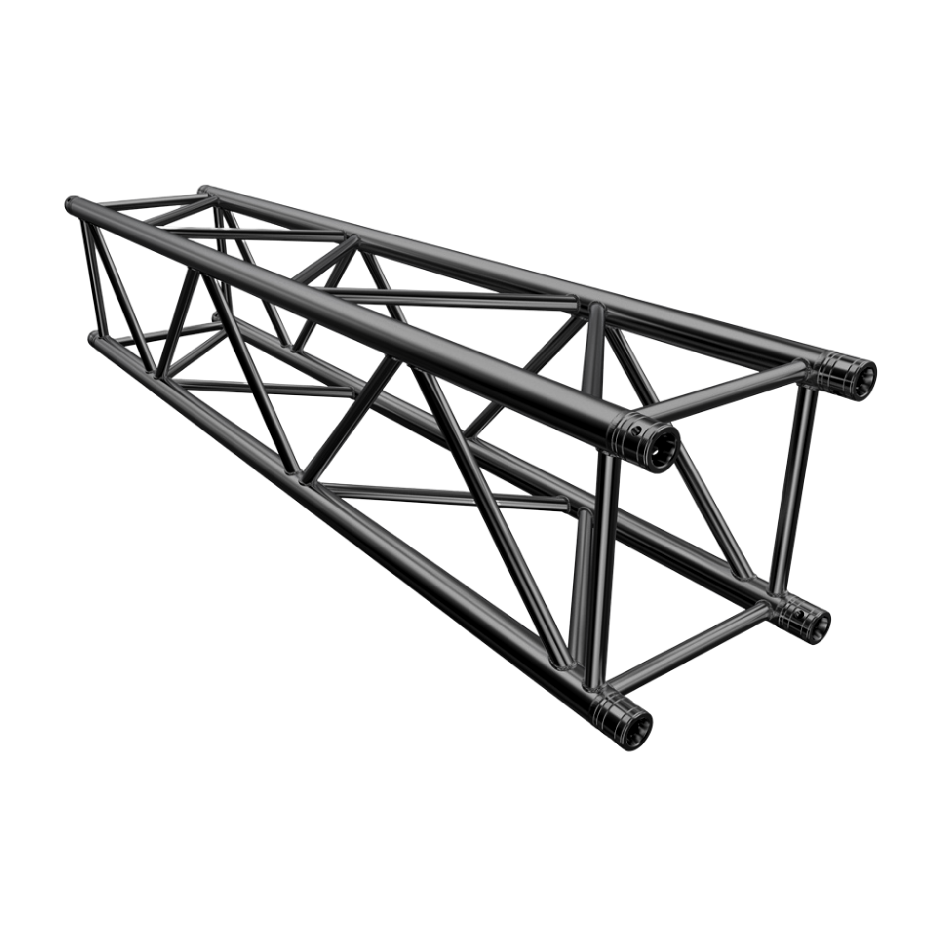F44P Square 2.0m Linear Truss with Spigots, Pins & R-Clips Black